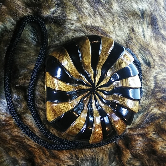 Timmy Woods purse. Black/tan. With black cord stra - Picture 2 of 7